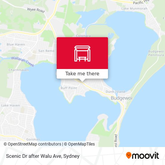 Scenic Dr after Walu Ave map