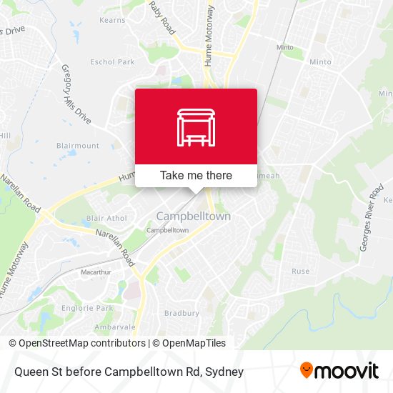 Queen St before Campbelltown Rd map