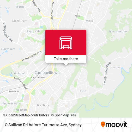 O'Sullivan Rd before Turimetta Ave map
