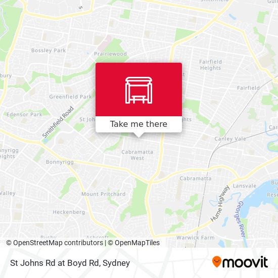 St Johns Rd at Boyd Rd map
