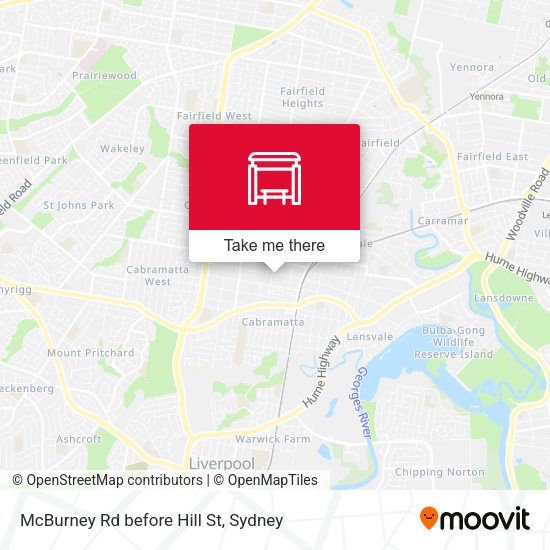 McBurney Rd before Hill St map