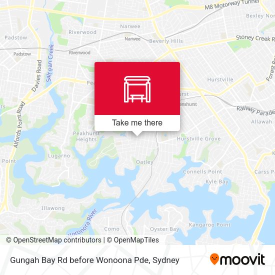 Gungah Bay Rd before Wonoona Pde map