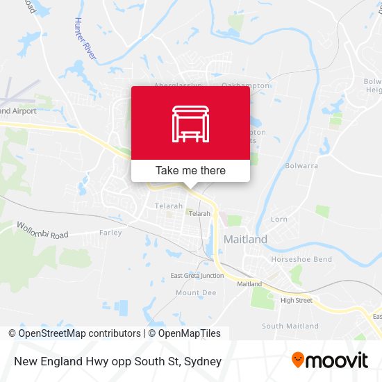 New England Hwy opp South St map
