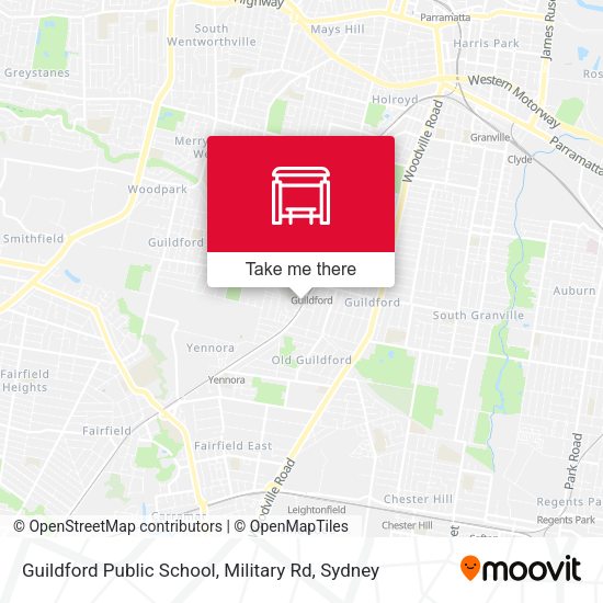 Guildford Public School, Military Rd map