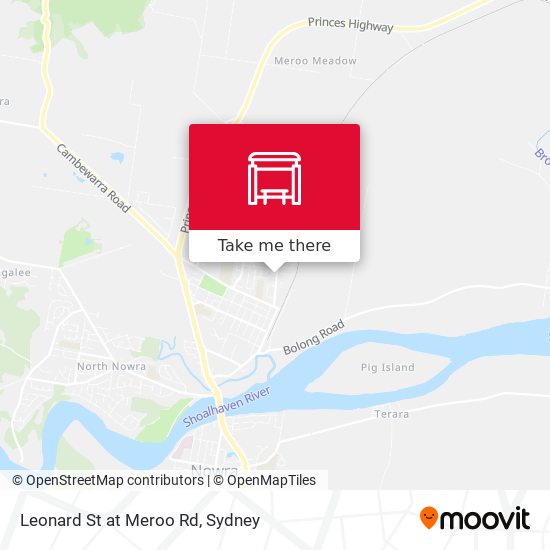Leonard St at Meroo Rd map