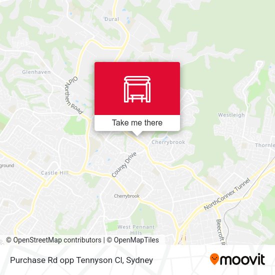 Purchase Rd opp Tennyson Cl map