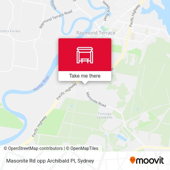 Masonite Rd opp Archibald Pl map