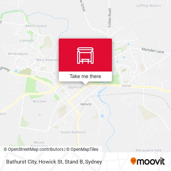 Mapa Bathurst City, Howick St, Stand B