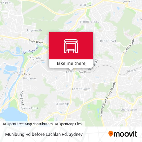 Munibung Rd before Lachlan Rd map