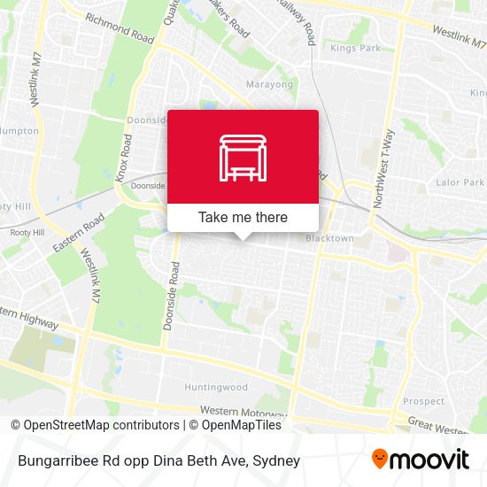 Bungarribee Rd opp Dina Beth Ave map