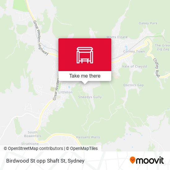Birdwood St opp Shaft St map