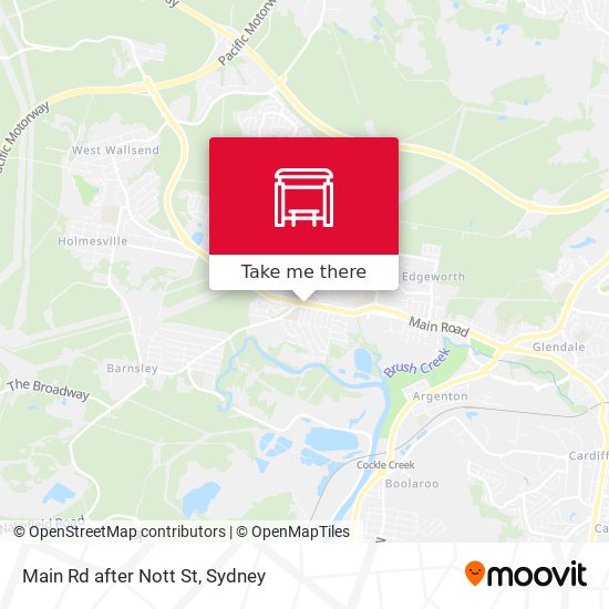 Main Rd after Nott St map