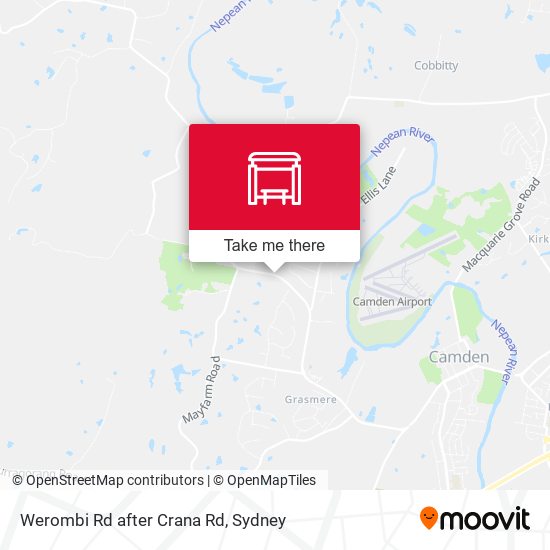Werombi Rd after Crana Rd map