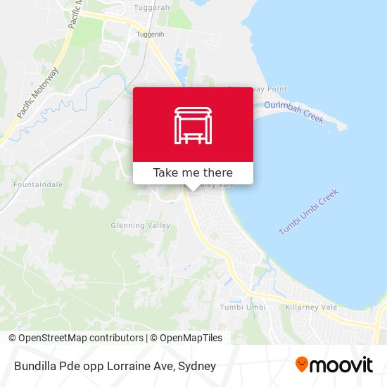 Bundilla Pde opp Lorraine Ave map