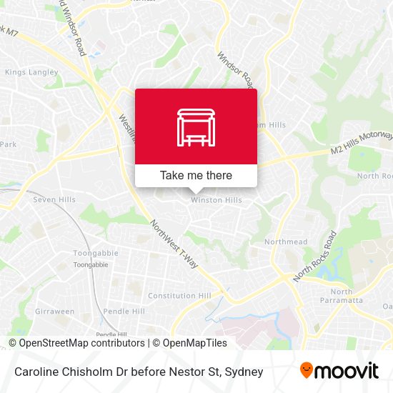 Caroline Chisholm Dr before Nestor St map