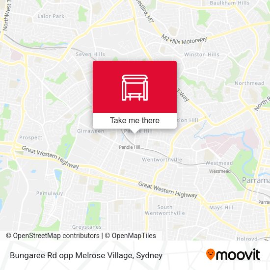Bungaree Rd opp Melrose Village map