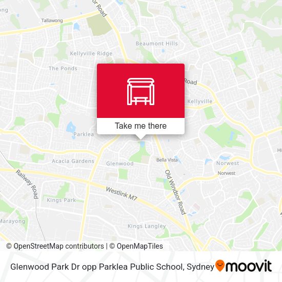 Glenwood Park Dr opp Parklea Public School map