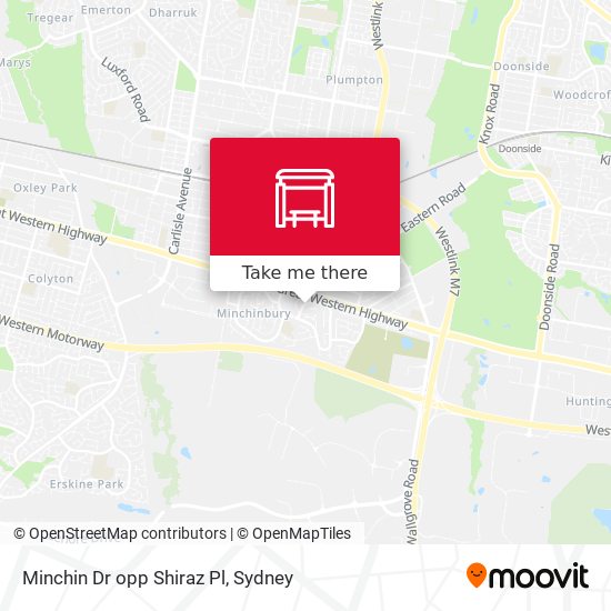 Minchin Dr opp Shiraz Pl map