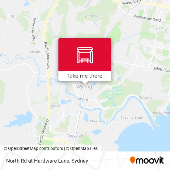 North Rd at Hardware Lane map