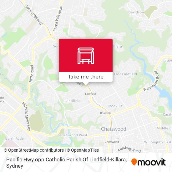 Mapa Pacific Hwy opp Catholic Parish Of Lindfield-Killara