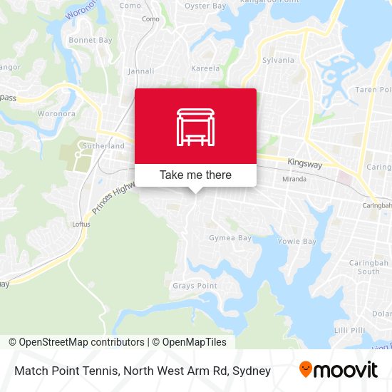 Match Point Tennis, North West Arm Rd map