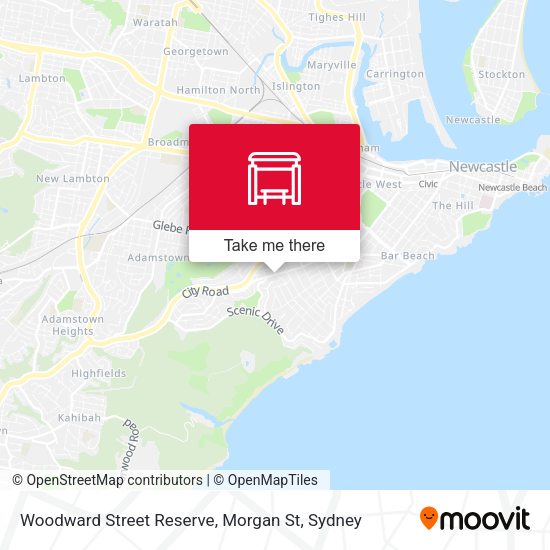Woodward Street Reserve, Morgan St map