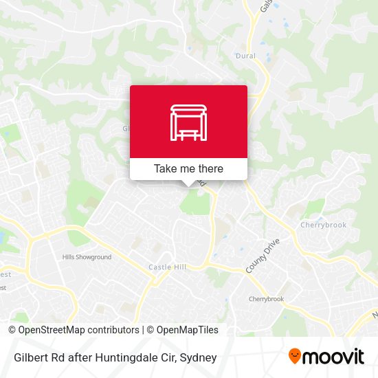 Gilbert Rd after Huntingdale Cir map