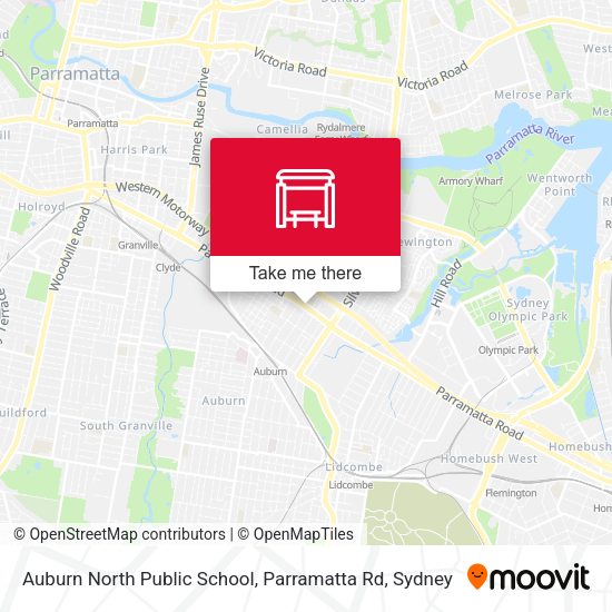 Auburn North Public School, Parramatta Rd map