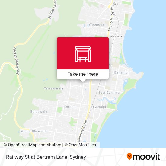 Railway St at Bertram Lane map