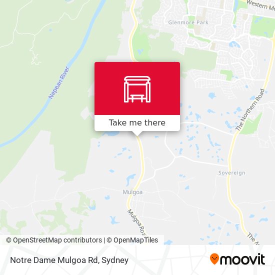 Notre Dame Mulgoa Rd map