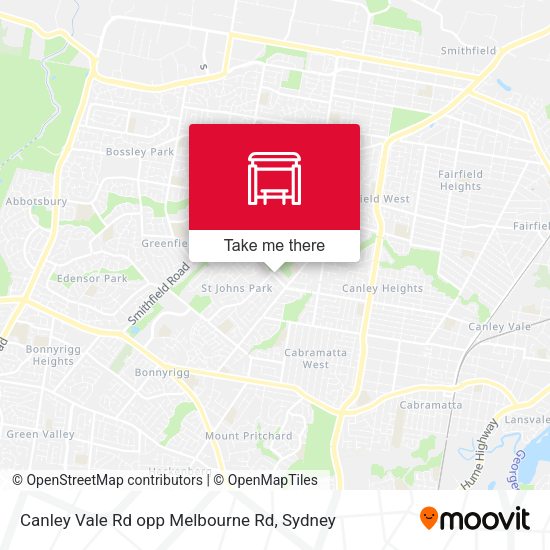 Canley Vale Rd opp Melbourne Rd map