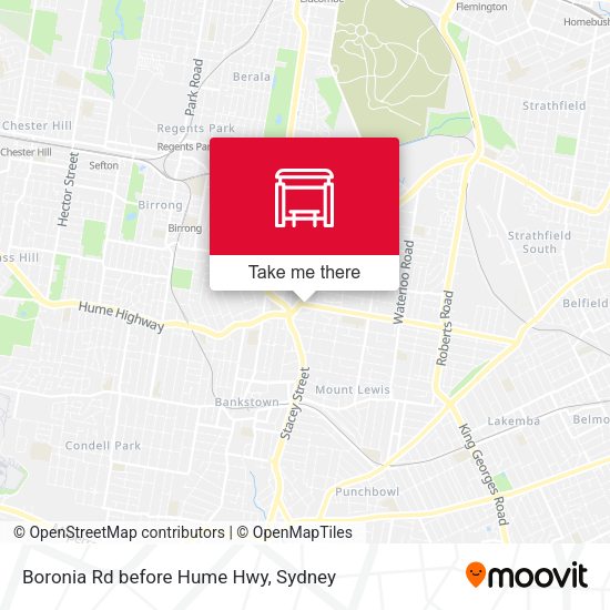 Boronia Rd before Hume Hwy map