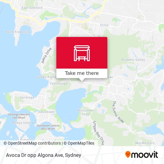 Avoca Dr opp Algona Ave map