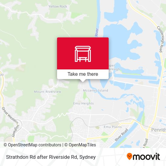 Strathdon Rd after Riverside Rd map