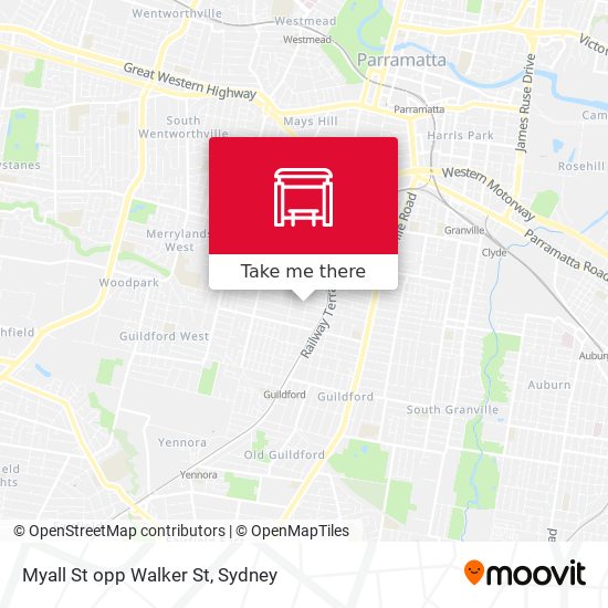Myall St opp Walker St map