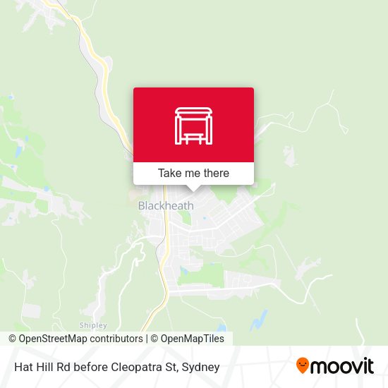 Hat Hill Rd before Cleopatra St map