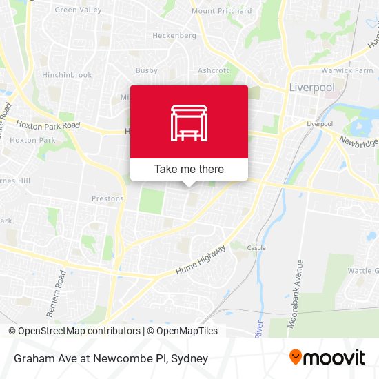 Graham Ave at Newcombe Pl map