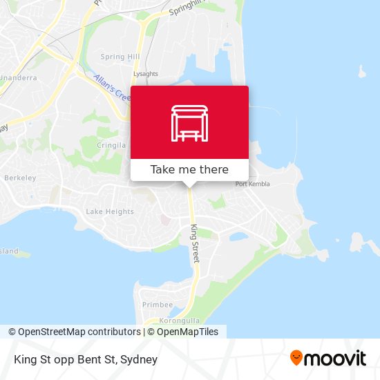 King St opp Bent St map