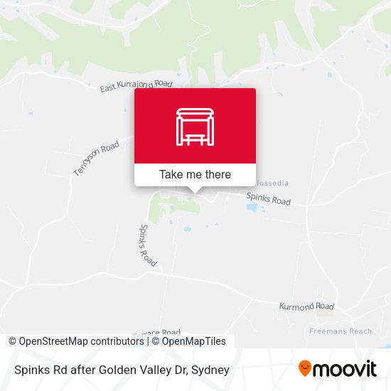 Spinks Rd after Golden Valley Dr map