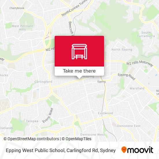 Mapa Epping West Public School, Carlingford Rd