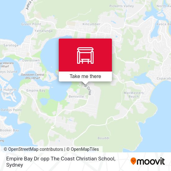 Empire Bay Dr opp The Coast Christian School map