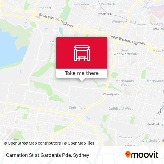 Carnation St at Gardenia Pde map