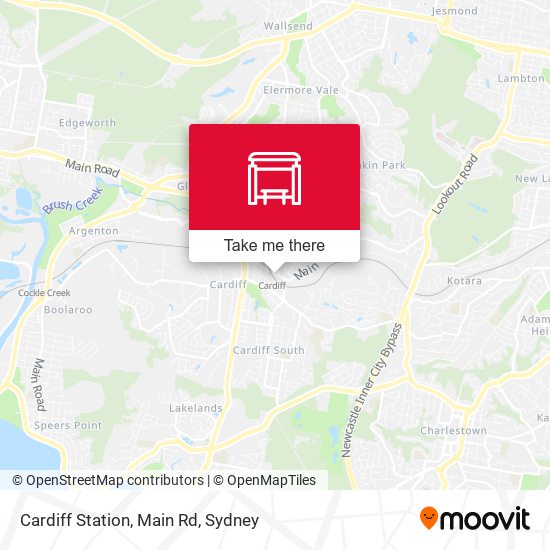 Cardiff Station, Main Rd map
