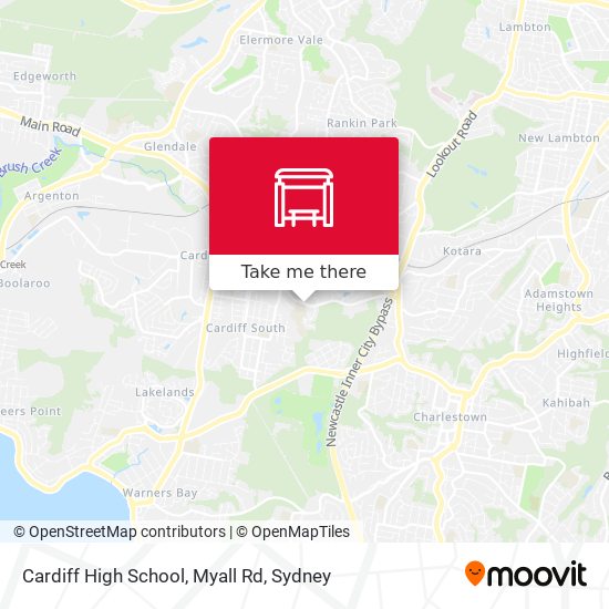 Cardiff High School, Myall Rd map