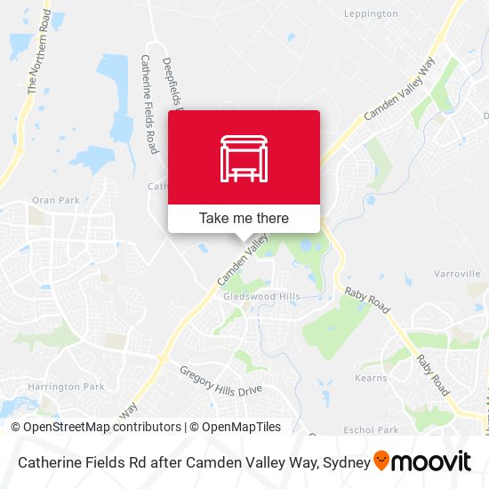 Catherine Fields Rd after Camden Valley Way map