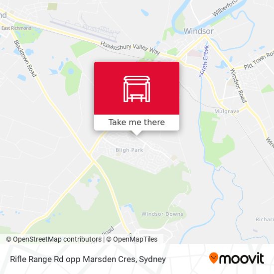 Rifle Range Rd opp Marsden Cres map