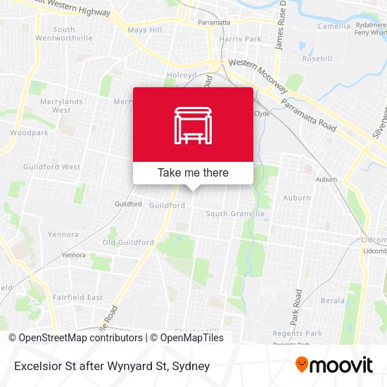 Excelsior St after Wynyard St map