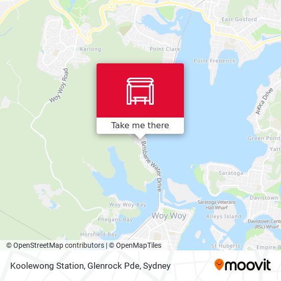 Koolewong Station, Glenrock Pde map