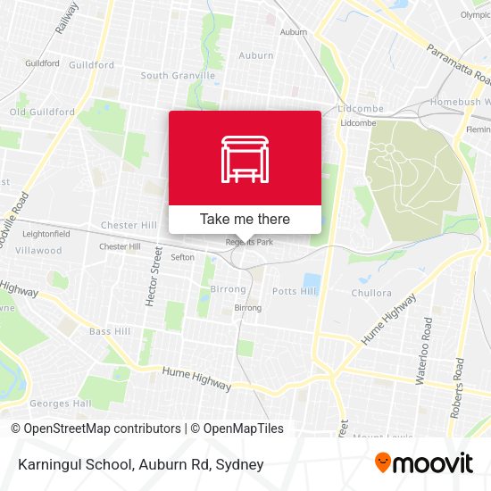 Karningul School, Auburn Rd map