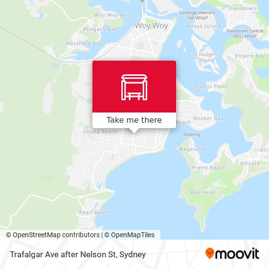 Trafalgar Ave after Nelson St map
